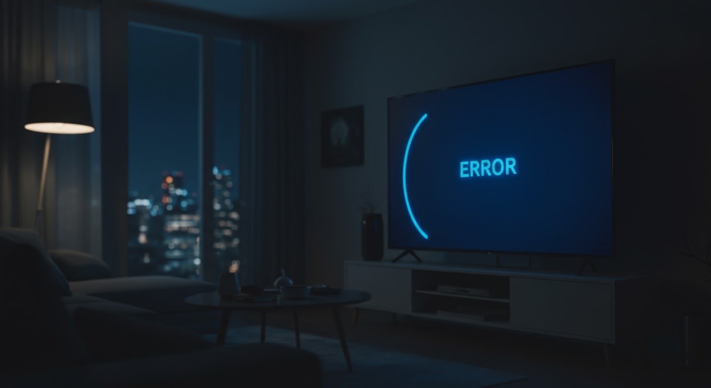How to Fix IPTV Error 404: A Complete Troubleshooting Guide A television screen showing an error message, illustrating the steps needed to fix IPTV Error 404.