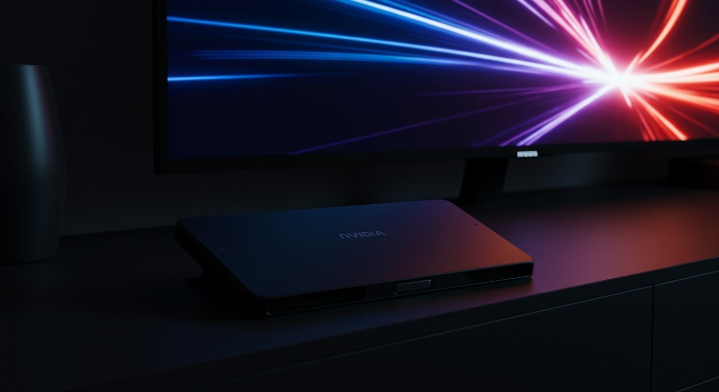 Nvidia Shield TV Pro Review: The Ultimate Streaming Device for IPTV? A close-up shot of the Nvidia Shield TV Pro, highlighting its design as the ultimate IPTV streaming device.